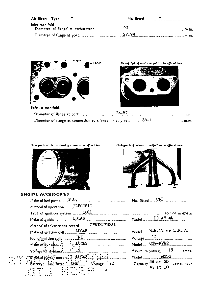 1961 Homologation Papers - Page 5